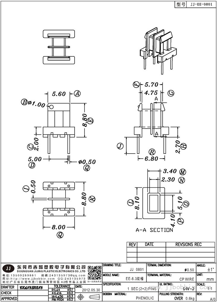 JJ-0801\EE-8.3雙槽(2+2)PIN