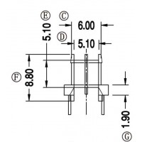 EE-8.3/EE-8.3臥式(3+3PIN)