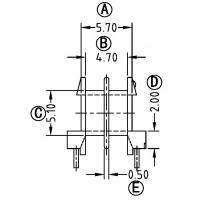 EE-8.3-5/EE-8.3臥式(2+2PIN)