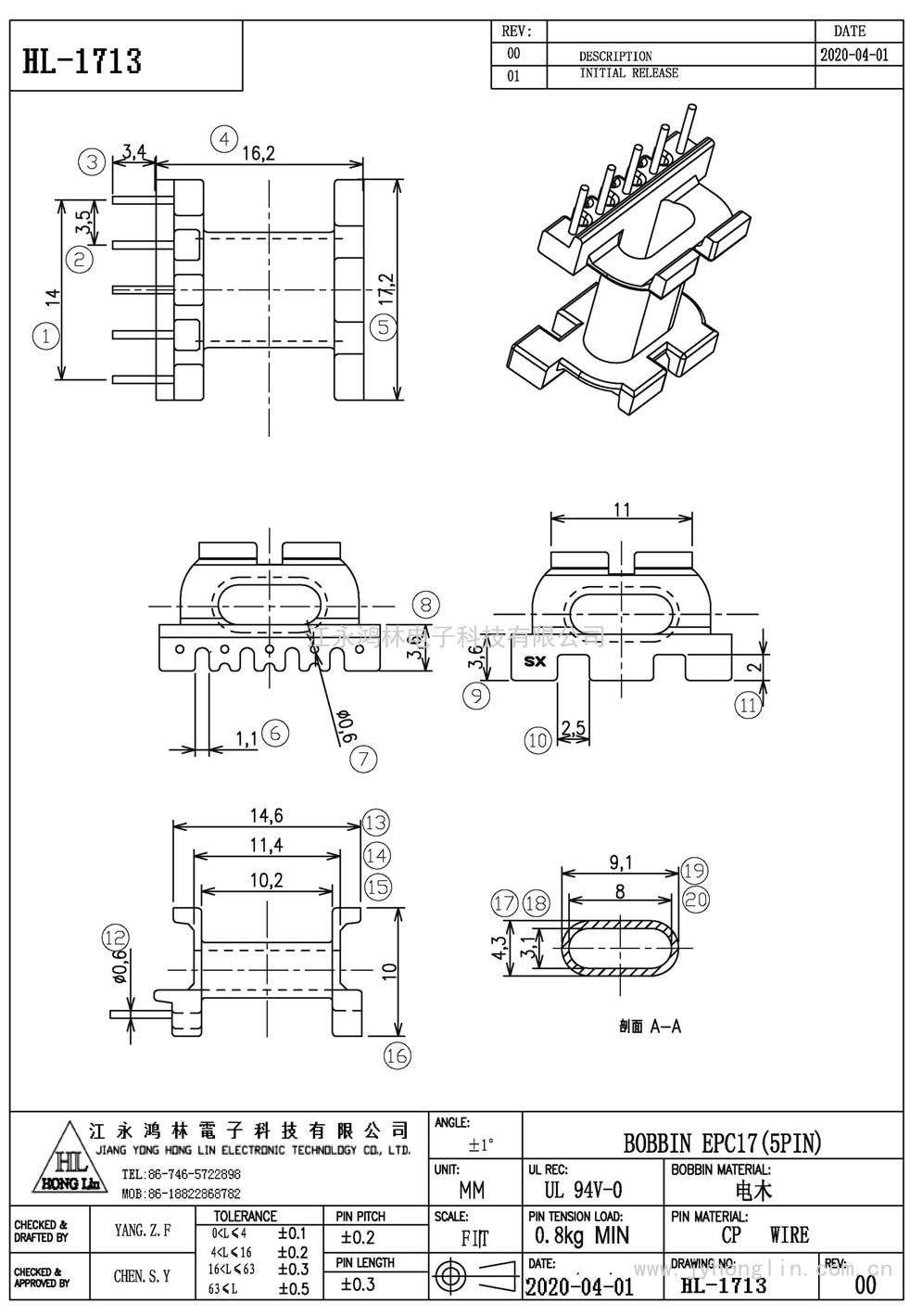 HL-1713/EPC-17臥式(5P)