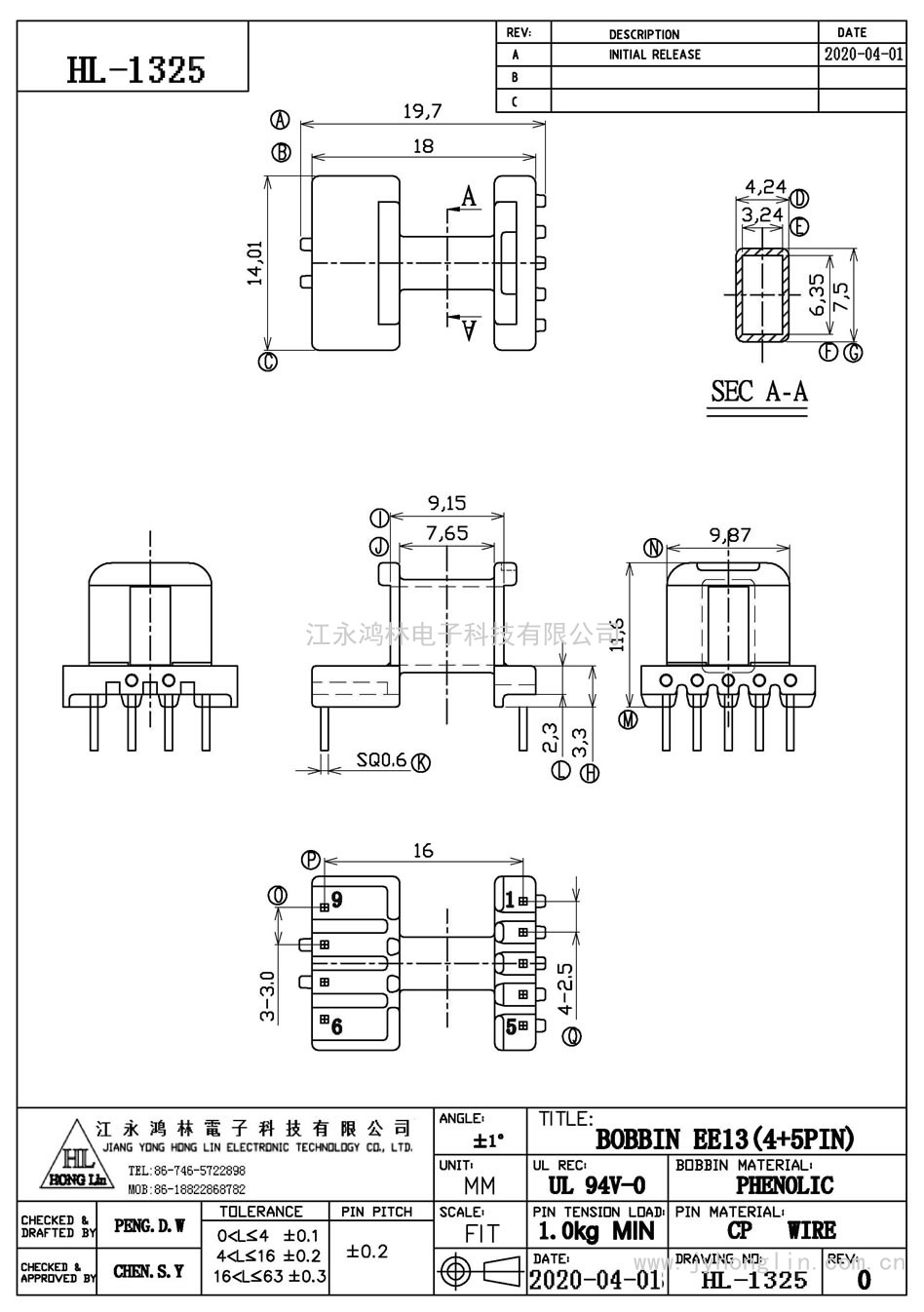 HL-1325/EE-13臥式(4+5P)