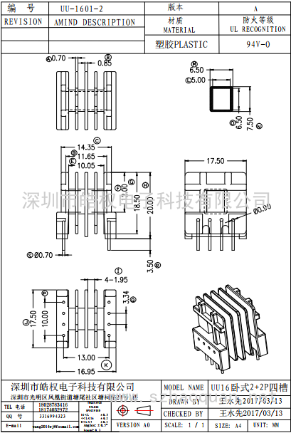UU-1601-2臥式2+2P四槽