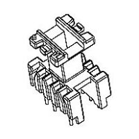 HXX-EE2028 EE20 安規擋板加高立式4+4針